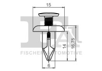 Clip, decorative/protective strip