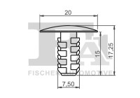 Clip, decorative/protective strip