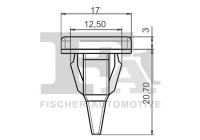 Clip, decorative/protective strip