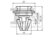 Clip, decorative/protective strip