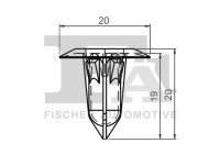 Clip, decorative/protective strip