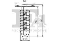 Clip, decorative/protective strip