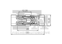 Clip, decorative/protective strip