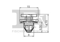 Clip, decorative/protective strip