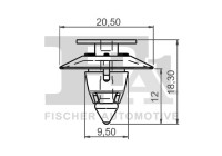 Clip, decorative/protective strip