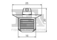 Clip, decorative/protective strip