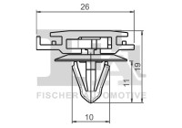 Clip, decorative/protective strip