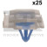 Clip, decorative/protective strip