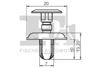 Clip, decorative/protective strip