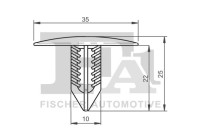 Clip, decorative/protective strip