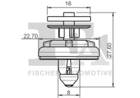 Clip, decorative/protective strip