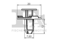 Clip, decorative/protective strip