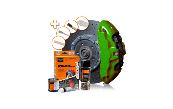 Foliatec Brake Caliper Paint Kit - Performance Green Metallic - 3 Components