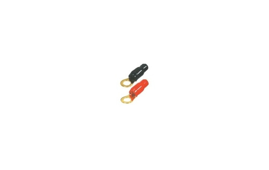 AUDIO SYSTEM 8mm Ring cable lug: 50mm². 1x black + 1x red