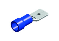 cable lug 5 pieces 6.3x0.8 blue in blister