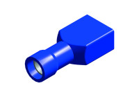 cable lug 5 pieces 6.3x0.8 blue in blister