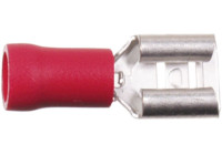 cable lug 5 pieces 6.3x0.8 red in blister