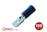 Cable lug 6.3x0.8 blue (100 pieces) ACV PROLine