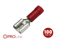 Cable lug 6.3x0.8 red in blister (100 pieces) ACV PROLine