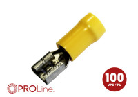 Cable lug 6.3x0.8 yellow (100 pieces) ACV PROLine