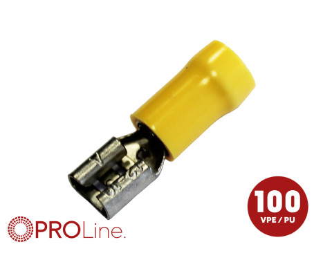 Cable lug 6.3x0.8 yellow (100 pieces) ACV PROLine