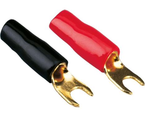 Fork cable lug 10 mm² 50 Pieces black