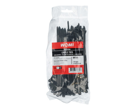 Womi Cable Ties 150x3.6mm black 100 pieces, Image 2