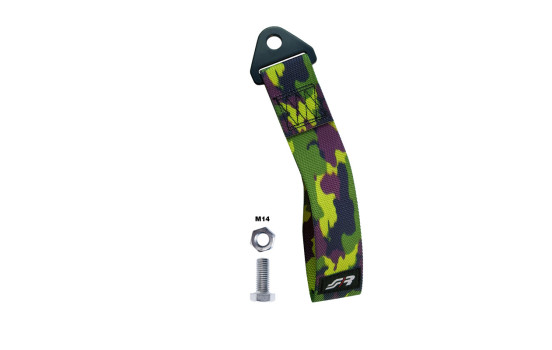 Simoni Racing Towing Eye Belt - Camouflage Green - max. 3000 kg - Length 26 cm