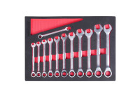 Ring ratchet wrenches 12 pieces