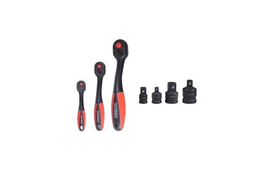 3-piece ratchet set 1/4, 3/8, 1/2 72 th Weber-Tools, Image 3