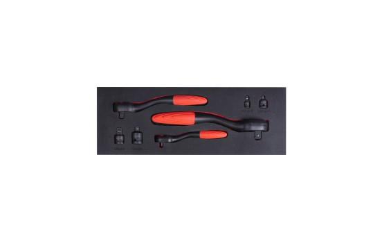 3-piece ratchet set 1/4, 3/8, 1/2 72 th Weber-Tools, Image 4