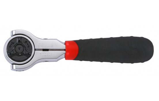 Ratchet 1/2 ", with swivel head, short 72 teeth