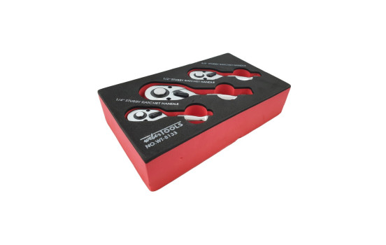 Stubby ratchet set with Quick Release 1/4, 1/2 & 3/8 - 72 teeth, Image 2