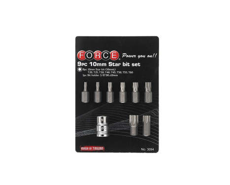 Force Bit set Torx 9 pieces