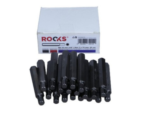 Rooks Bit 10 mm (3/8") Hex 7 mm x 75 mm, 20 pieces