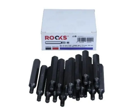 Rooks Bit 10 mm (3/8") Ribe M6 x 75 mm, 20 pieces
