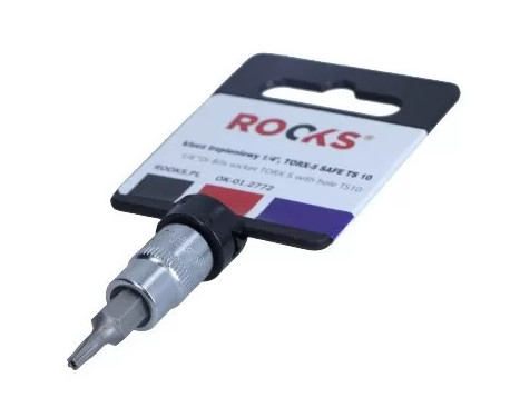 Rooks Bit Socket 1/4", Torx 5 with hole TS10