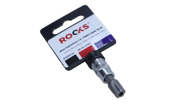 Rooks Bit Socket 1/4", Torx 5 with hole TS50