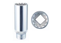 Force Socket long 1/2", Multi-tooth Multi-profile 17mm
