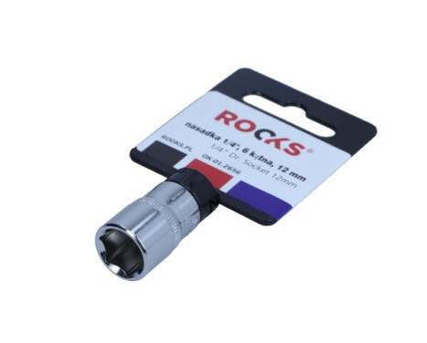 Rooks Socket 1/4", 6-sided, 12 mm
