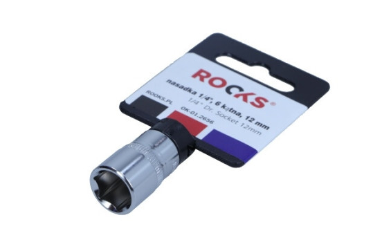 Rooks Socket 1/4", 6-sided, 12 mm