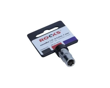 Rooks Socket 1/4", 6-sided, 7 mm