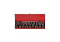Force 3/4" Power Bit Socket Set Hexagon SAE 9-piece