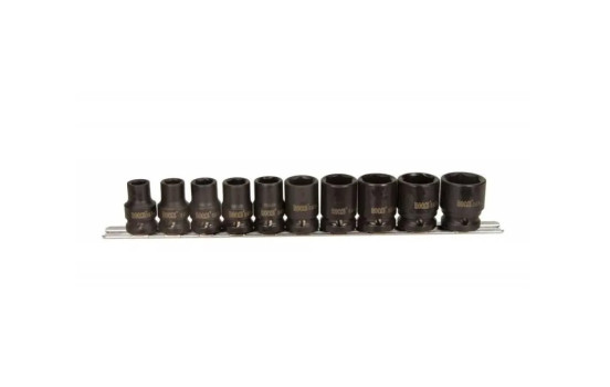 Rooks Impact socket set 1/2" 6-sided, 10-24 mm, 10-piece
