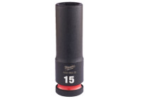 Milwaukee SHOCKWAVE™ Impact Socket 1/2" long 15 mm - 1 piece
