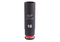 Milwaukee SHOCKWAVE™ Impact socket 1/4" deep 10mm-1pc