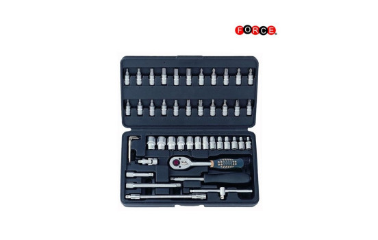 1/4" Socket Set 6-sided 46 pieces, Image 2