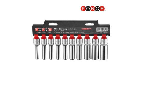 10pc 1/2" DR. Star deep socket set, Image 2