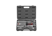 22 Piece 1/2" Socket Set 6-sided