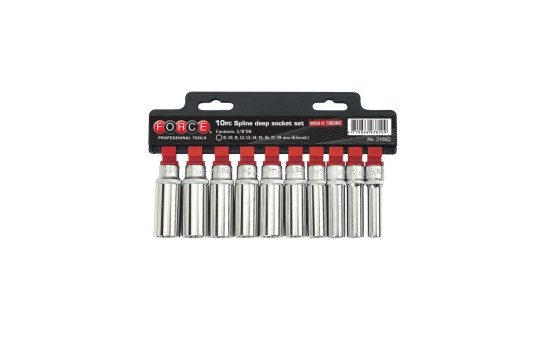 3/8" Socket set long Spline 10 pieces